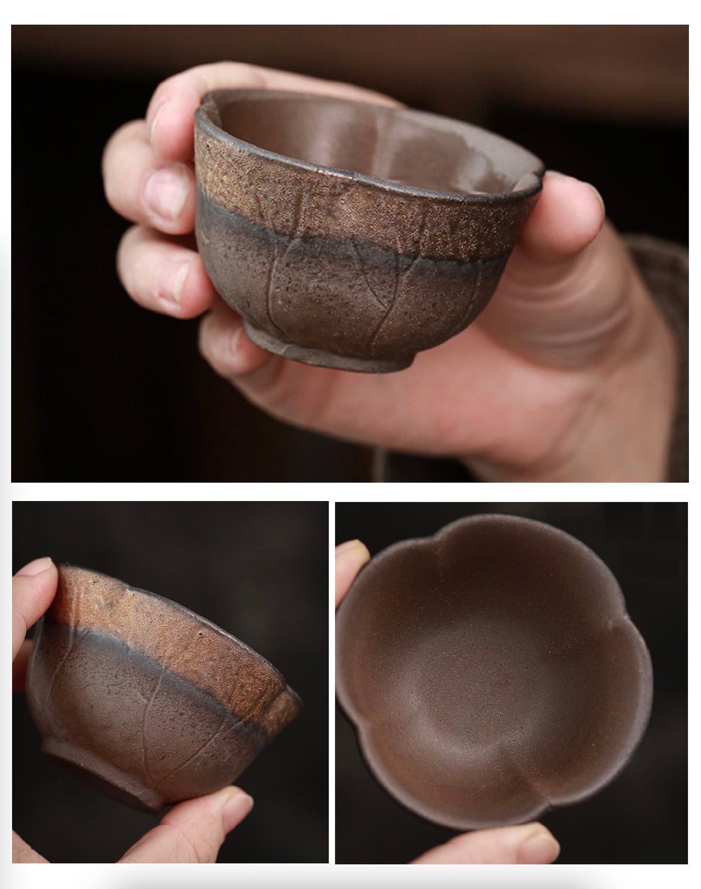 Lotus Pond Theme Gongfu Teapot Set /Handmade Kung Fu Tea Set with Teapot, Cups & Tea Tray /Retro Style Tea Set / Unique Tea Set Gift