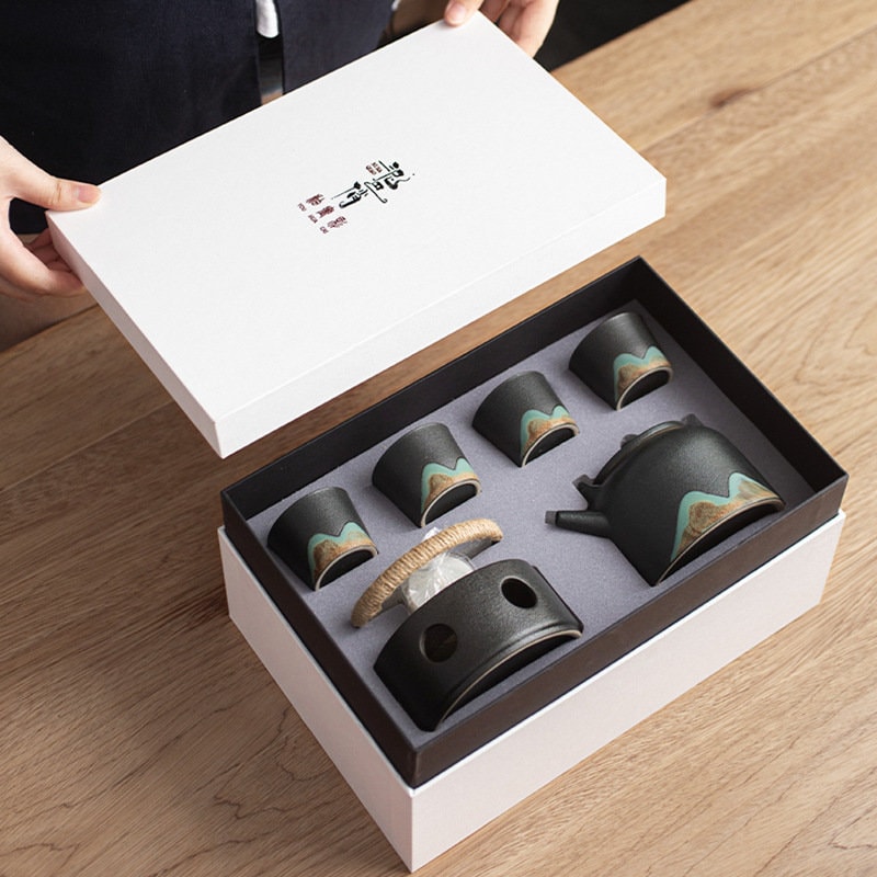 tea ceremony set, art deco tea set, tea set with tea pot, black tea set, tea set for adults, japanese tea set, Chinese tea set, traditional tea set, zen style teapot set, chinese tea cup