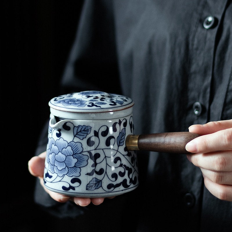 blue white gongfu teapot, Chinese teapot, Gong fu teapot, Asian teapot, Kung Fu tea pot, best tea gift sets, loose leaf teapot