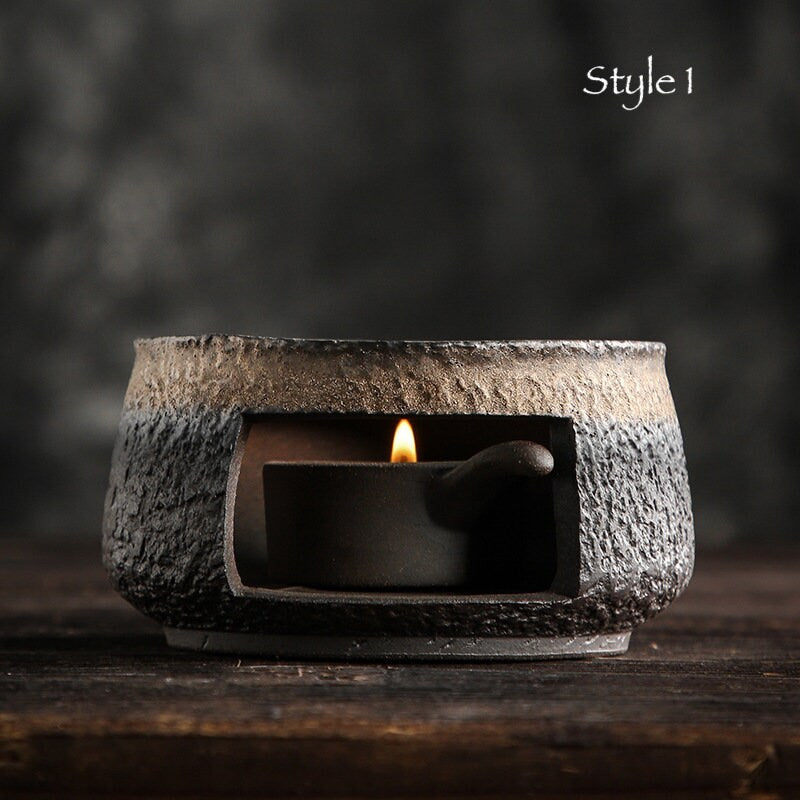 Handmade Ceramic Teapot Warmer, Teapot Warmer with Candle Holder, Retro Style Teapot Warmer to keep your Tea always Warm - 4 Styles