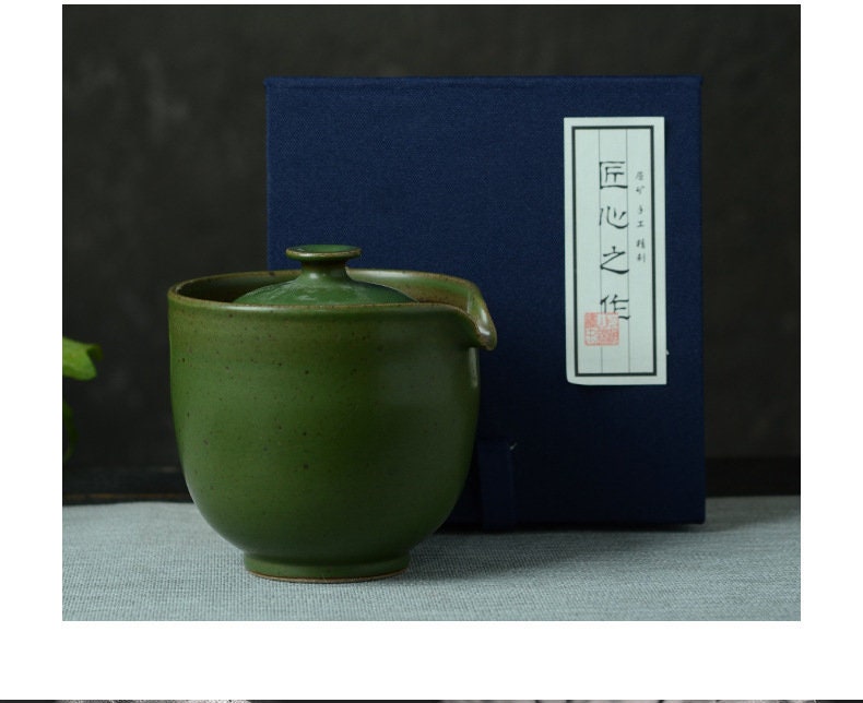 Handmade Ceramic Travel Tea Set | Portable Retro Tea Set for Two- 1 Teapot with 2 Tea Cups | Great Gift for Tea Lovers