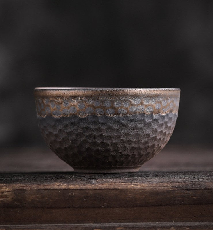 Ceramic Dead Stump Kyusu Teapot Set / Handmade Kung Fu Tea Set - 1 Teapot, 2 Cups, Tea Tray & Teapot Warmer / Gift to Tea Lovers