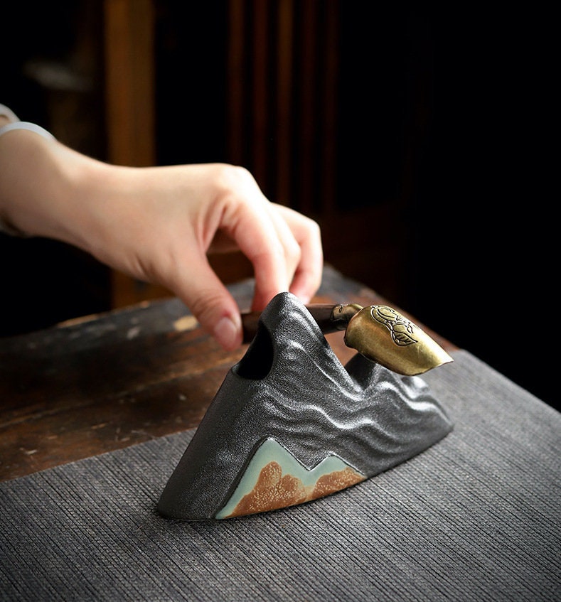 Ceramic Mini Flower Vase for Tea Table, Japanese Zen Chado Small Vase, Chinese Kung Fu Tea Table Decoration, GongFu Tea Accessories