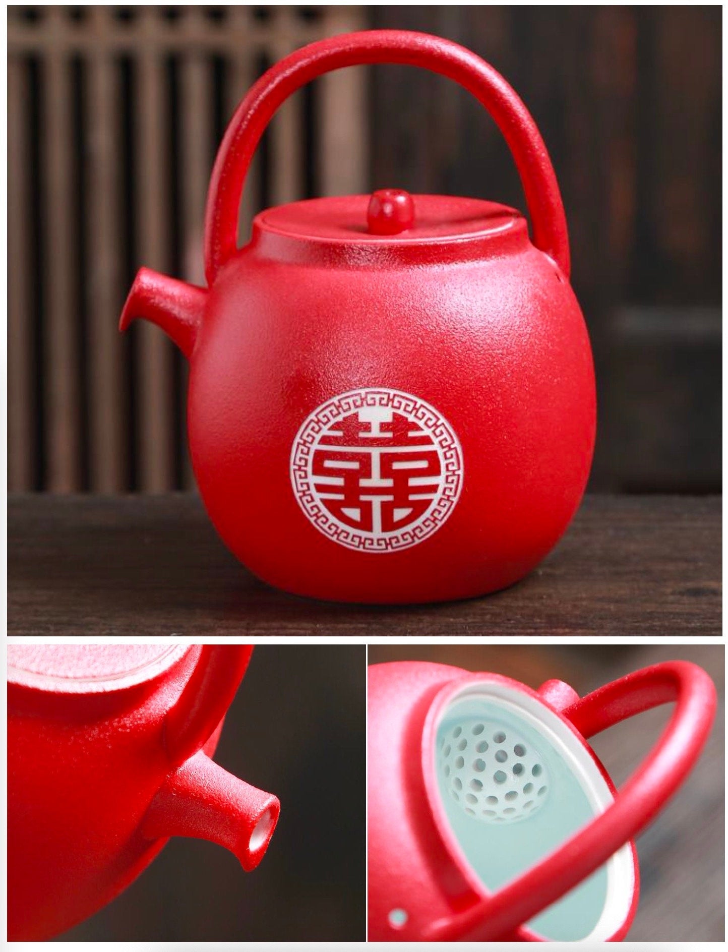chinese wedding red teapot, tea ceremony wedding