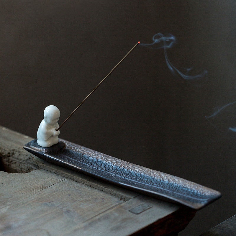 Handmade Ceramic Incense Burner, Incense Holder, Zen Style Incense Stick Holder, Kungfu Tea Gongfu Tea Accessories, Tea Table Decor