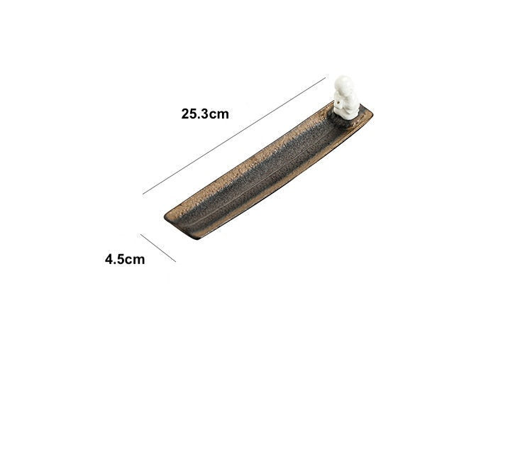 Handmade Ceramic Incense Burner, Incense Holder, Zen Style Incense Stick Holder, Kungfu Tea Gongfu Tea Accessories, Tea Table Decor