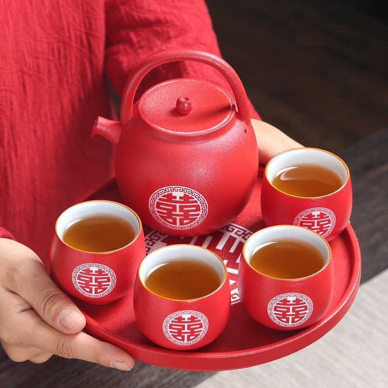 chinese wedding tea ceremony, double happiness wedding tea ceremony