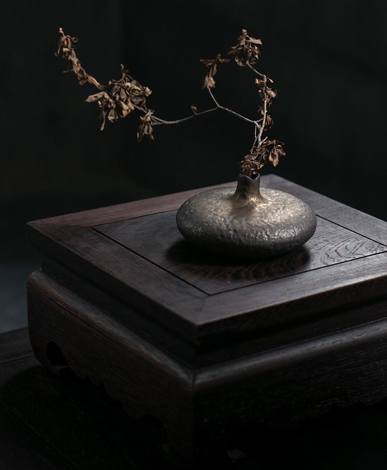 Chinese Kung Fu Tea Table Vase, Japanese Chado Table Decor Vase, Ceramic Small Vase for Tea Table Decor, Gongfu Tea Lover Gift