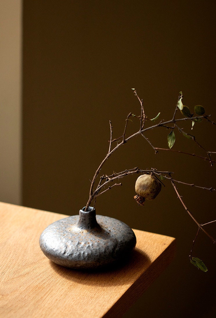 Chinese Kung Fu Tea Table Vase, Japanese Chado Table Decor Vase, Ceramic Small Vase for Tea Table Decor, Gongfu Tea Lover Gift