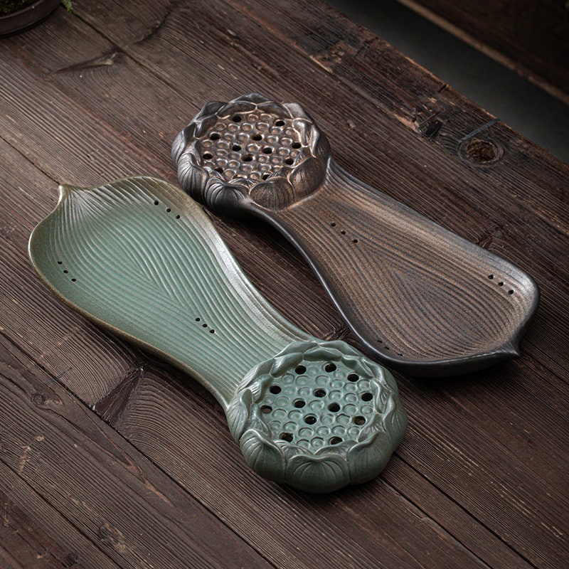 Zen Style Ceramic Tea Tray for Kung Fu Tea / Creative Chinese Table Tray / Gongfu Tea Serving Tray - 2 Colors / Kungfu Lover Gift