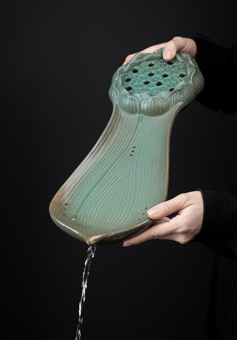 Zen Style Ceramic Tea Tray for Kung Fu Tea / Creative Chinese Table Tray / Gongfu Tea Serving Tray - 2 Colors / Kungfu Lover Gift