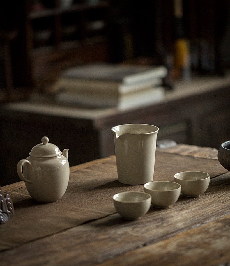 Ceramic Fairness Cup for Gongfu Tea, Wood Ash Glaze Porcelain Gong Dao Bei, Porcelain Chahai, Tea Pitcher, Kungfu Tea Accessories