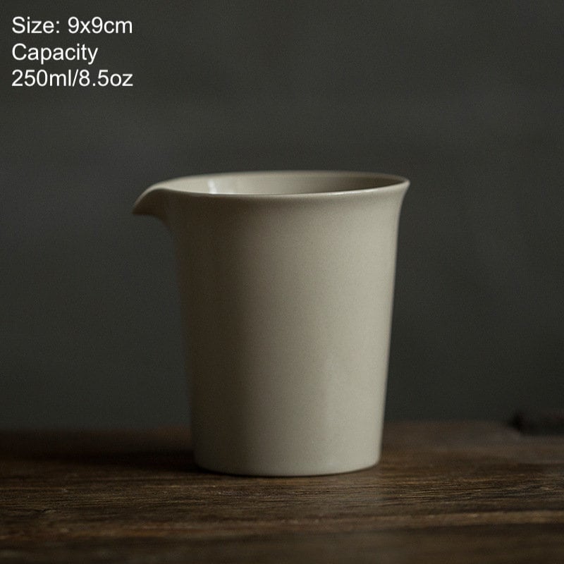Ceramic Fairness Cup for Gongfu Tea, Wood Ash Glaze Porcelain Gong Dao Bei, Porcelain Chahai, Tea Pitcher, Kungfu Tea Accessories