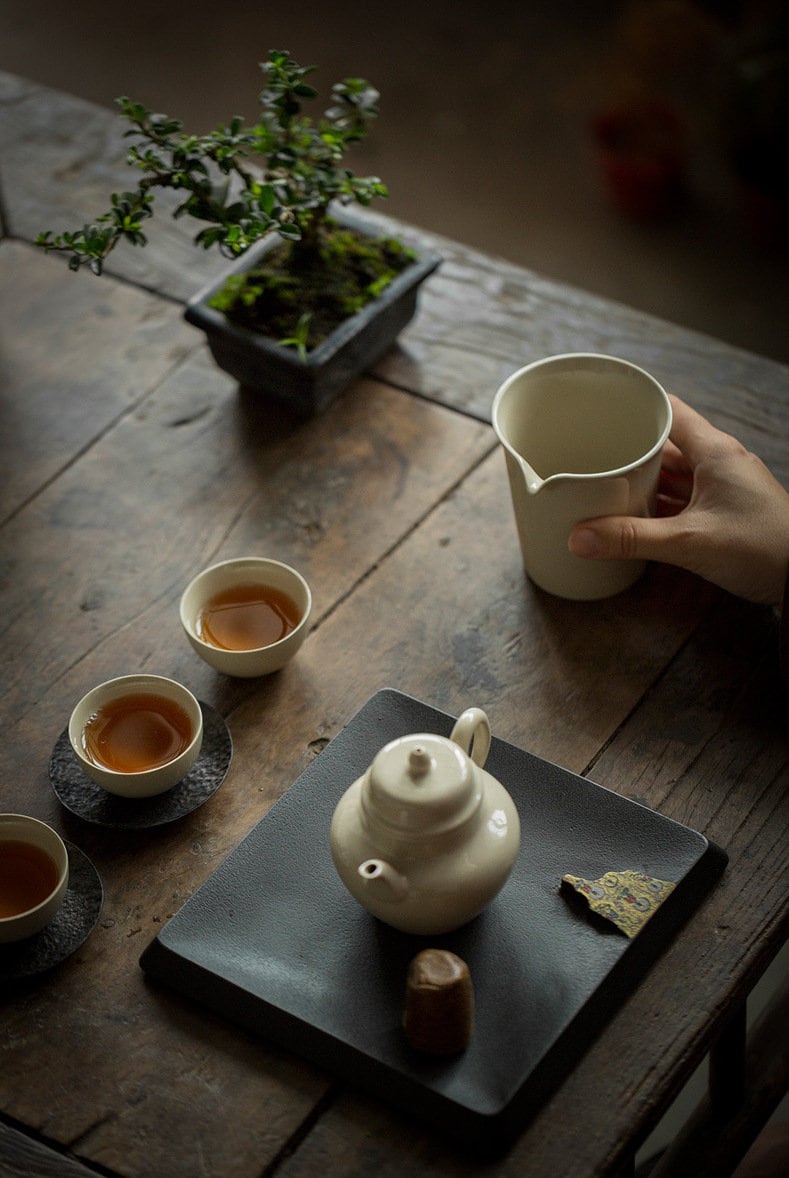 Ceramic Fairness Cup for Gongfu Tea, Wood Ash Glaze Porcelain Gong Dao Bei, Porcelain Chahai, Tea Pitcher, Kungfu Tea Accessories