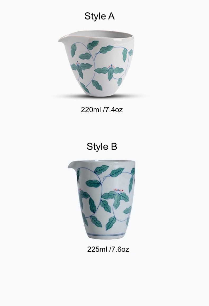 Hand Painted 'Twinned Trunks' Fairness Cup, Gongdaobei for Chinese Kungfu Tea Ceremony / Tea Pitcher, Gongfu Tea Accessories - 2 Styles