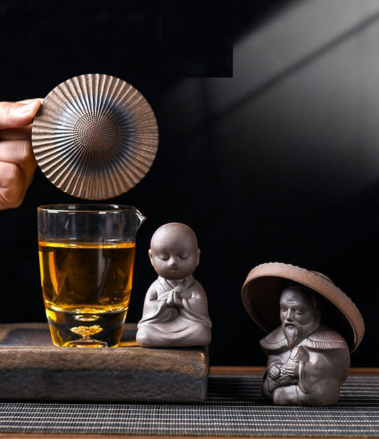 Fisherman Ceramic Tea Strainer For Kungfu Tea, 2 Styles, Tea Strainer Set, Gongfu Tea Ceremony Accessories