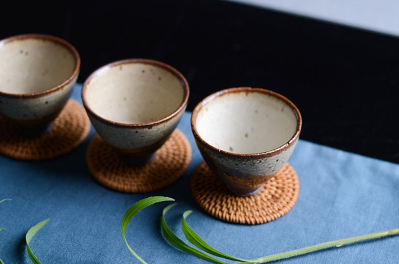 Jingdezhen 'Sunset' Stoneware Gaiwan Set, Handmade Wood-fire Color Kungfu Tea Set - 1 Gaiwan, 4 cups and 1 pitcher, Gongfu Tea Lovers Gift