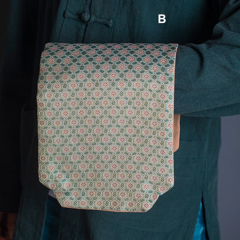 Tea Ceremony Mats 20x48cm, Brocade, Zen Style, Chado Tea Cloth, Small Tea Table Placemat, Tea Towels, Gongfu Tea Set Accessory, 5 Styles