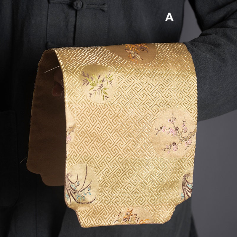 Tea Ceremony Mats 20x48cm, Brocade, Zen Style, Chado Tea Cloth, Small Tea Table Placemat, Tea Towels, Gongfu Tea Set Accessory, 5 Styles