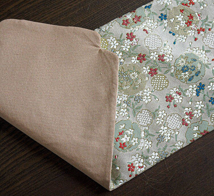 Gongfu Tea Ceremony Mats 20x48cm, Brocade, Zen Style Mat, Chado Cloth, Tea Table Placemat, Tea Towels, Gongfu Tea Set Accessory, 5 Styles