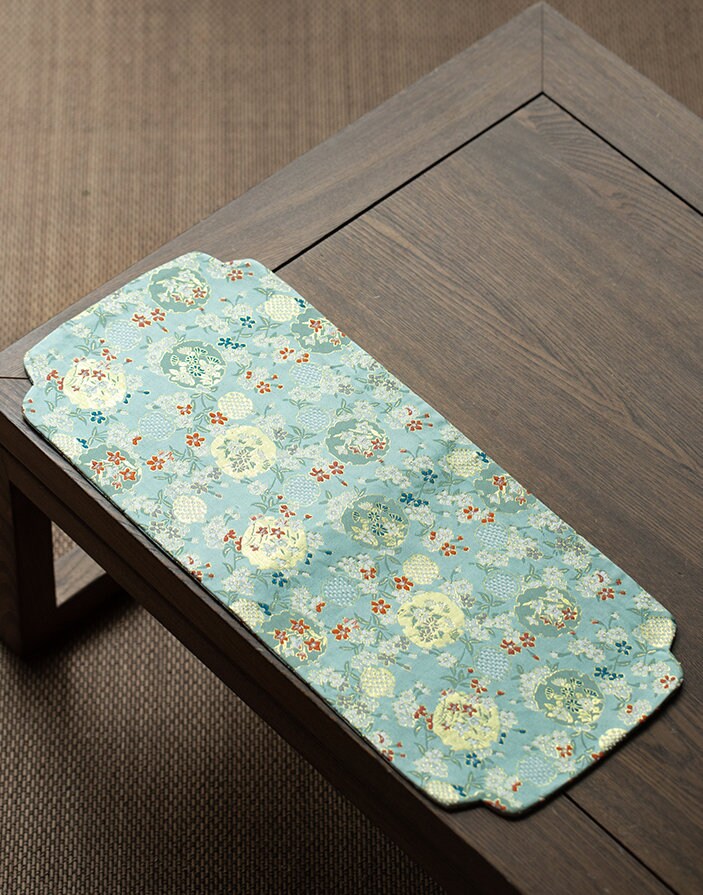 Gongfu Tea Ceremony Mats 20x48cm, Brocade, Zen Style Mat, Chado Cloth, Tea Table Placemat, Tea Towels, Gongfu Tea Set Accessory, 5 Styles