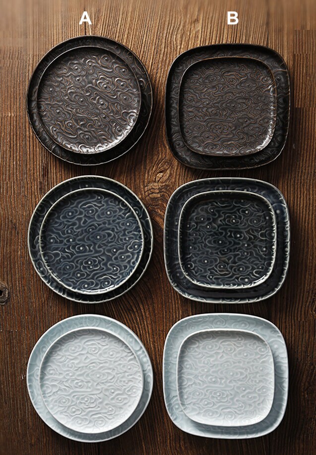 Lucky Clouds Tea Tray, Teapot Holder (Hu Cheng), Serving Tray, Gongfu Tea Tray, Gongfu Tea Table Fruit Snack Platter, Zen Style Trays