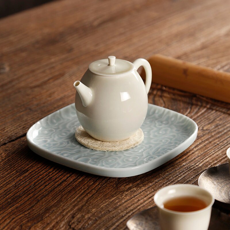 Lucky Clouds Tea Tray, Teapot Holder (Hu Cheng), Serving Tray, Gongfu Tea Tray, Gongfu Tea Table Fruit Snack Platter, Zen Style Trays