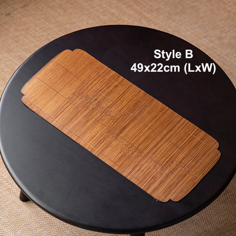 Natural Bamboo Tea Table Mat, Handmade Bamboo Tea Table Runner, Small Kungfu Tea Table Mat, Kungfu Tea Accessories, Tea Table Placemat