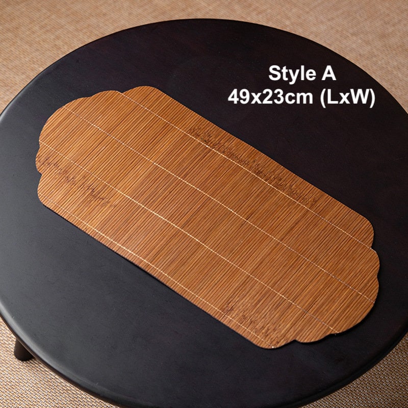 Natural Bamboo Tea Table Mat, Handmade Bamboo Tea Table Runner, Small Kungfu Tea Table Mat, Kungfu Tea Accessories, Tea Table Placemat
