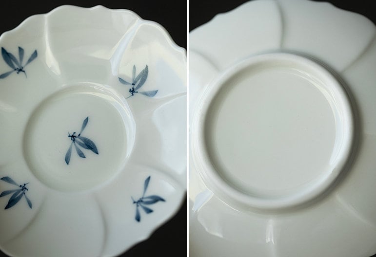 Hand Painted Orchid Cup Saucer, Kungfu Tea Cup Saucer, Gongfu Tea Ceremony Accessories