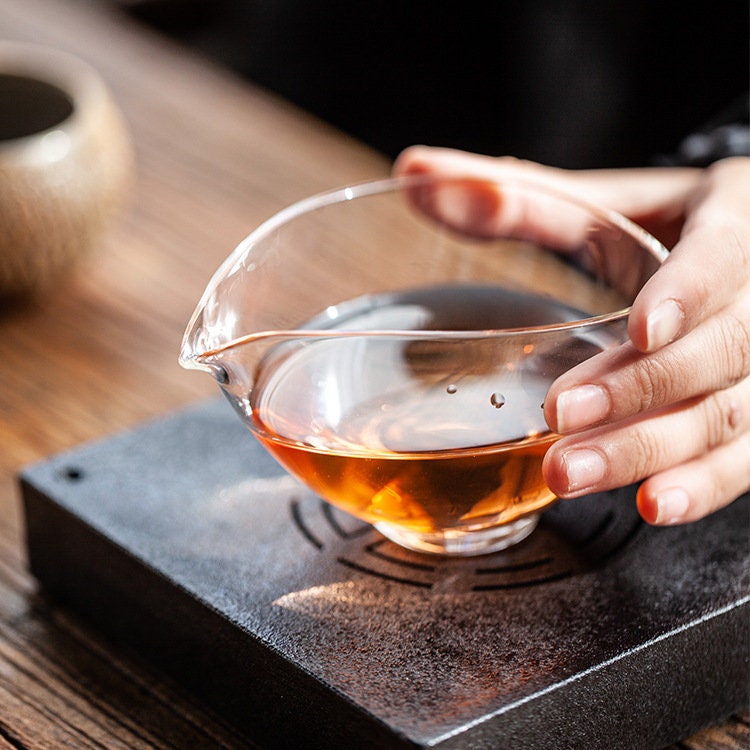 Glass Gong Dao Bei for Kungfu Tea Ceremony, Heat-resistant Glass Tea Pitchers, Fairness Cup, Cha Hai, Gongfu Tea Accessories - 2 Styles