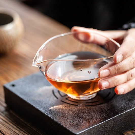 Glass Gong Dao Bei for Kungfu Tea Ceremony, Heat-resistant Glass Tea Pitchers, Fairness Cup, Cha Hai, Gongfu Tea Accessories - 2 Styles