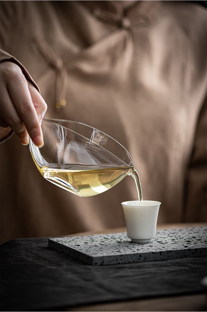 Glass Gong Dao Bei for Kungfu Tea Ceremony, Heat-resistant Glass Tea Pitchers, Fairness Cup, Cha Hai, Gongfu Tea Accessories - 2 Styles