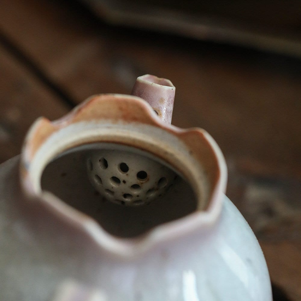 Pink Ice Crackle Glaze Kungfu Tea Set, Handmade, Jingdezhen Teapot Set - 1 Teapot, 1 Fairness Cup and 4 Cups, Gongfu Tea Lovers Gift