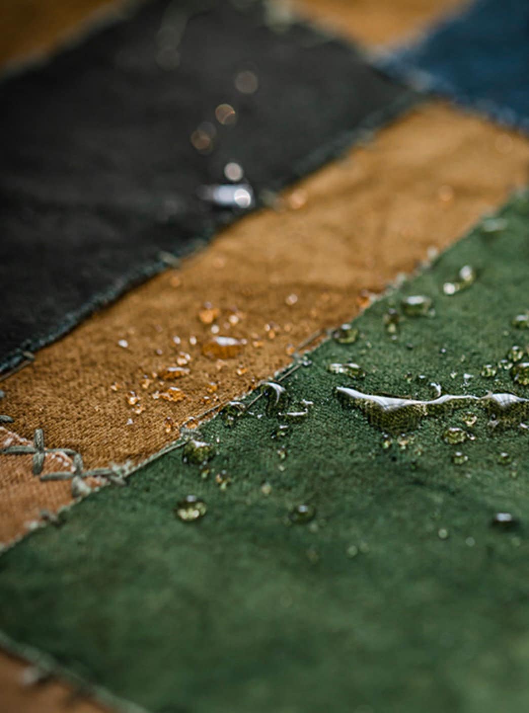 Hand Stitching Tea Table Mat 33X23CM, Plant Dye Canvas Embroidery Tea Mat, Teapot Mat, Chado Placemat, waterproof, Kungfu Tea Accessories