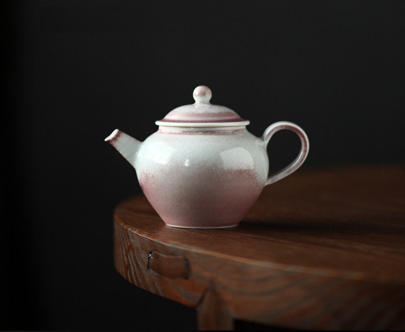 Handmade Pink Gongfu Tea Set, Jingdezhen handmade tea set, Chinese Gongfu tea ceremony set, Asian Tea Art Set, Kungfu Tea Lovers Gift Set