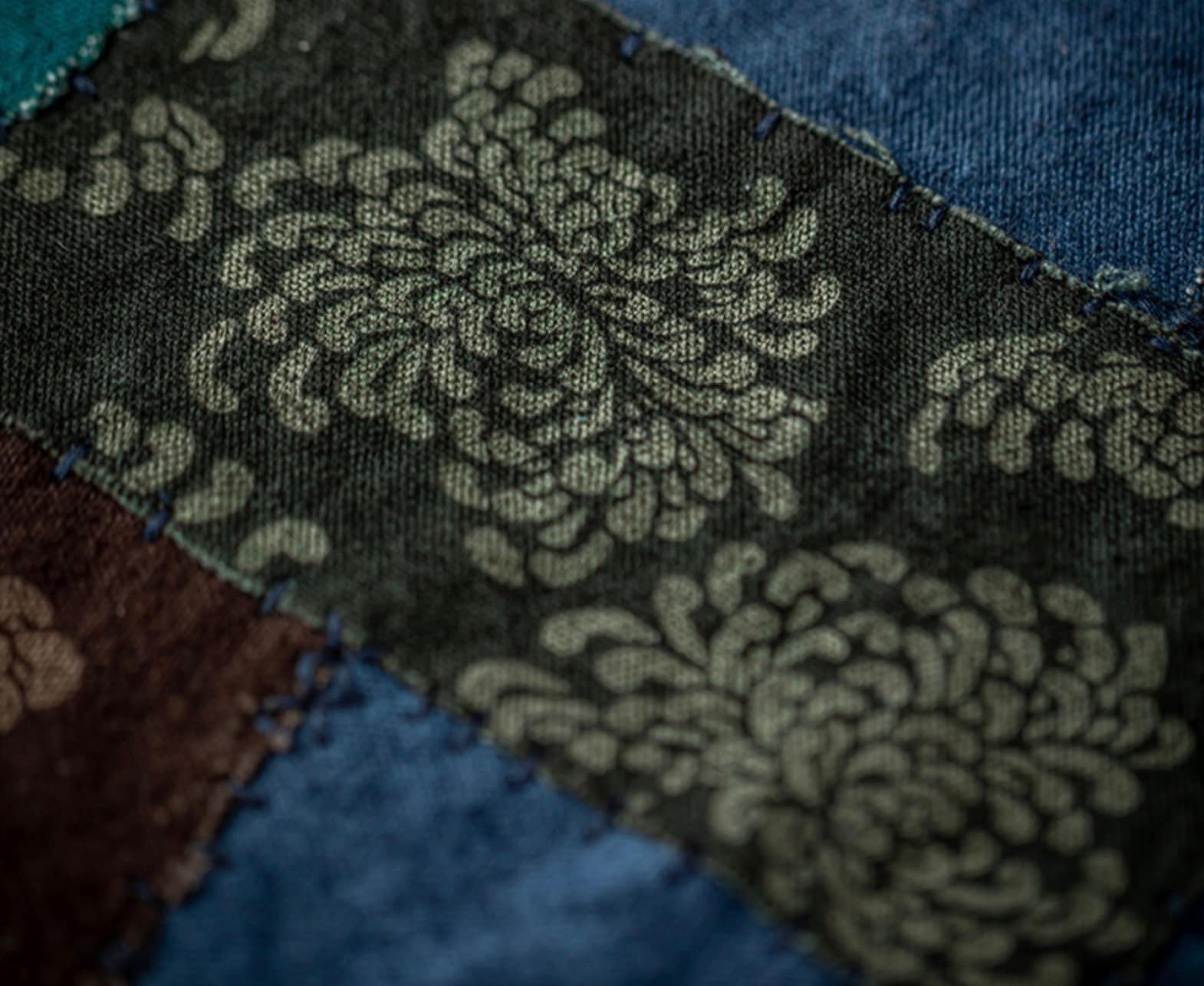 Tea Table Mat 33X33CM, Hand Stitching, Plant Dye Canvas Embroidery Tea Mat, Zen Style Teapot Mat, waterproof, Kungfu Tea Accessories