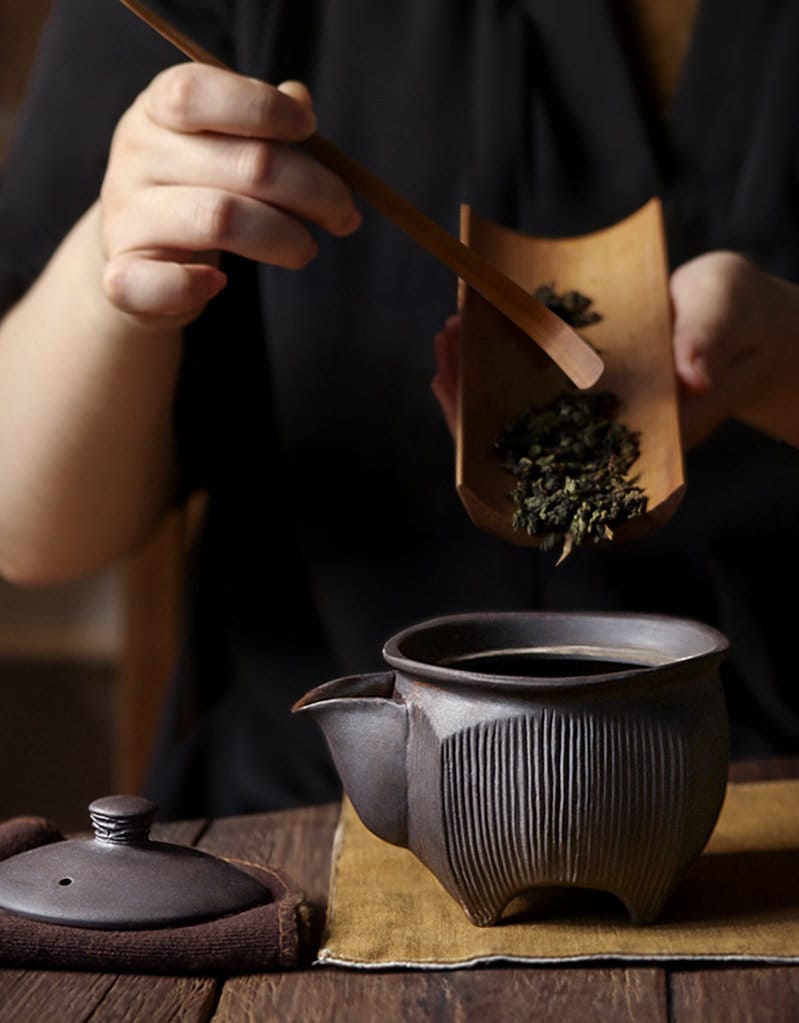 Black Pottery Gongfu Teapot, Handmade Japanese Style Teapots, Small Teapot to Brew Loose Leaf Tea, 2 Styles, Black Kyusu Teapot