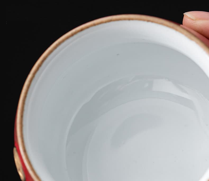 Chinese Wedding Tea Cups, ‘Happiness’ Wedding Tea Cups, Red Ceramic Tea Cups, Chinese Tea Ceremony Cups, Tea Cups Gift for New Couples