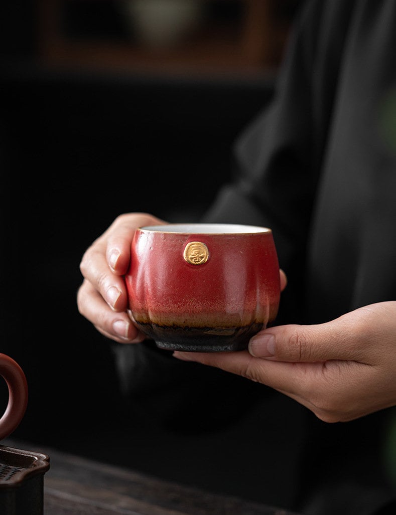 Chinese Wedding Tea Cups, ‘Happiness’ Wedding Tea Cups, Red Ceramic Tea Cups, Chinese Tea Ceremony Cups, Tea Cups Gift for New Couples