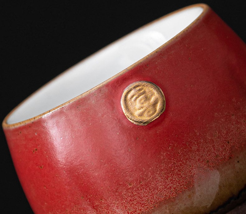 Chinese Wedding Tea Cups, ‘Happiness’ Wedding Tea Cups, Red Ceramic Tea Cups, Chinese Tea Ceremony Cups, Tea Cups Gift for New Couples