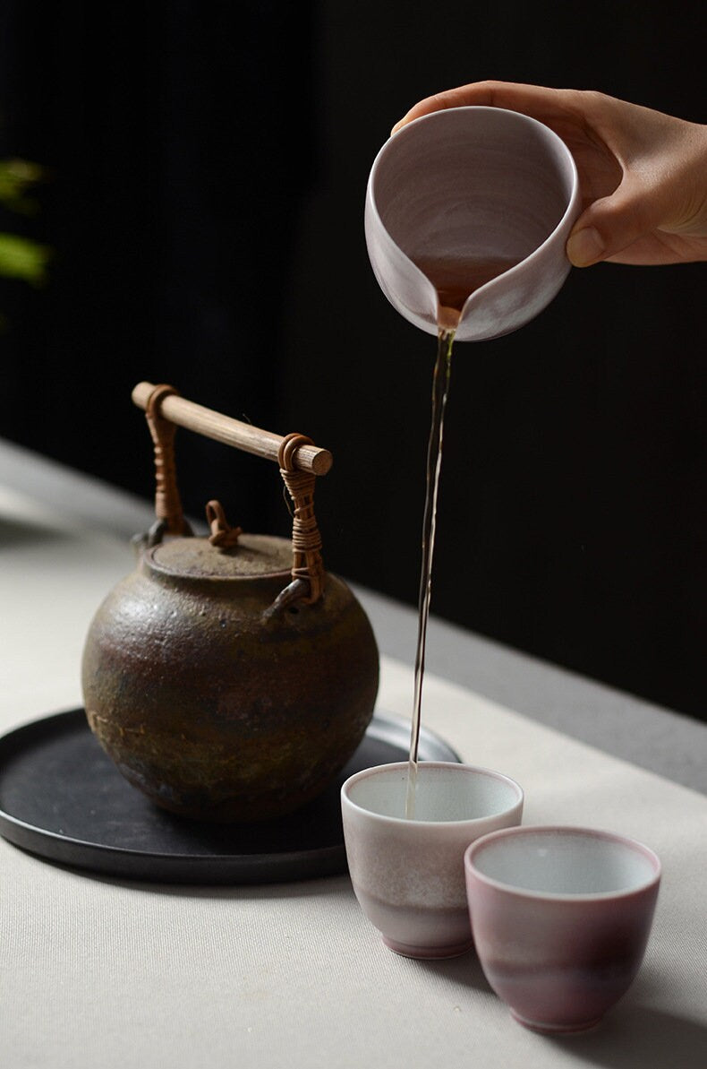 Handmade Fairness Cup 150ml/5oz, Ice Crack Pink Glaze Gong Dao Bei, Tea Pitcher, Jingdezhen, Cha Hai, Gongfu Tea Accessories