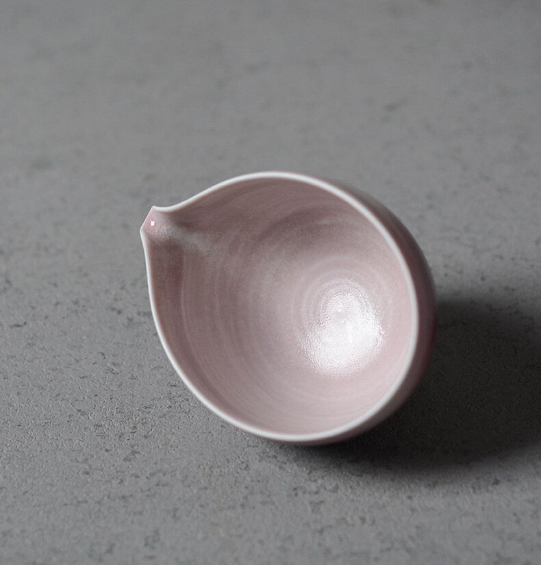 Handmade Fairness Cup 150ml/5oz, Ice Crack Pink Glaze Gong Dao Bei, Tea Pitcher, Jingdezhen, Cha Hai, Gongfu Tea Accessories