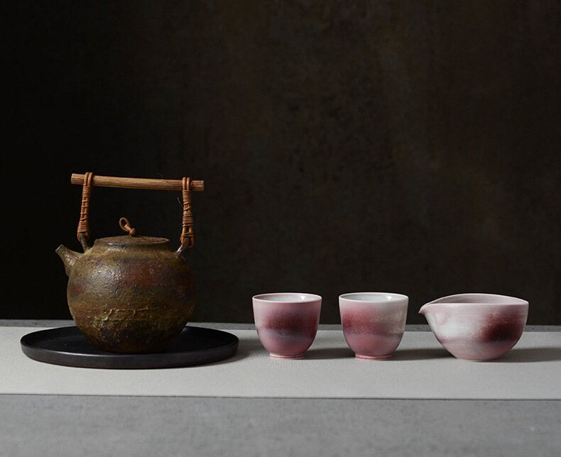 Handmade Fairness Cup 150ml/5oz, Ice Crack Pink Glaze Gong Dao Bei, Tea Pitcher, Jingdezhen, Cha Hai, Gongfu Tea Accessories