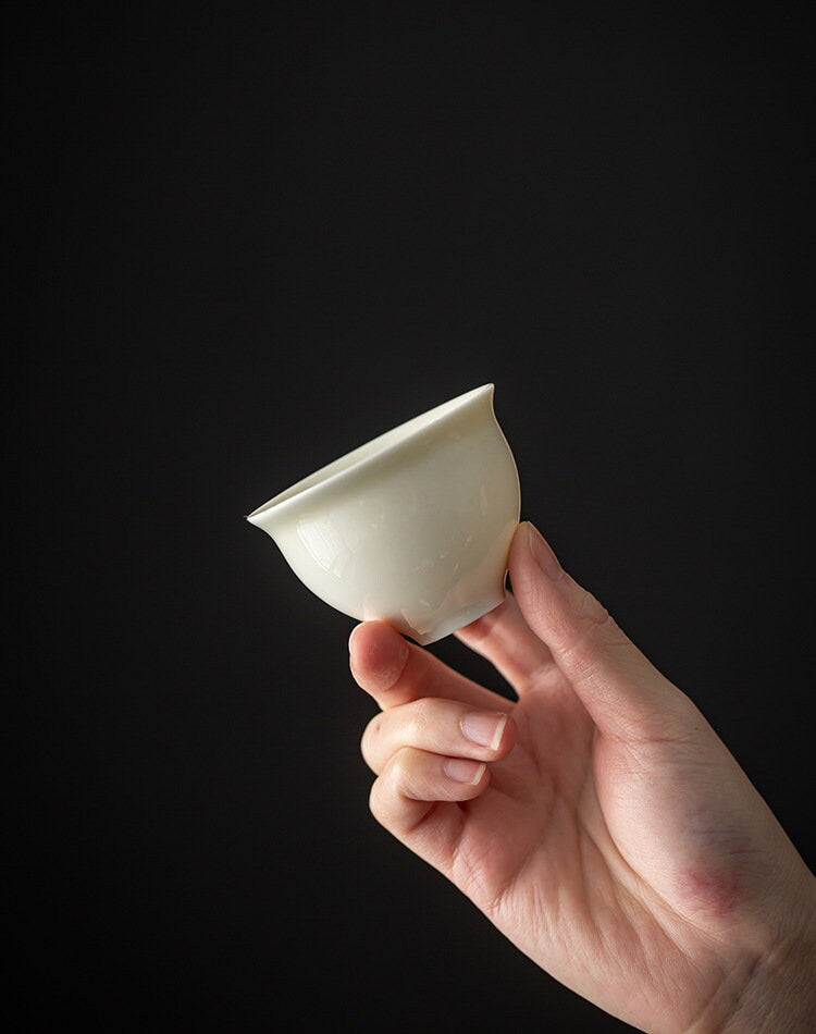 Complete Gaiwan Set for Gongfu Tea Ceremony, Wood Ash Glaze Thin Wall Gaiwan Set - 1 Gaiwan, 6 Cups, 1 Fairness Cup, and 1 Tea Basin