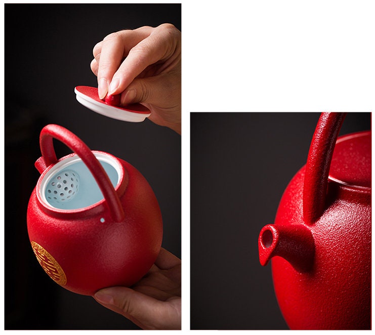 Wedding Tea Set, Double Happiness Chinese Wedding Tea Ceremony Set, Wedding Teapot set with Cups and Tray, Wedding Tea Set in Gift Box